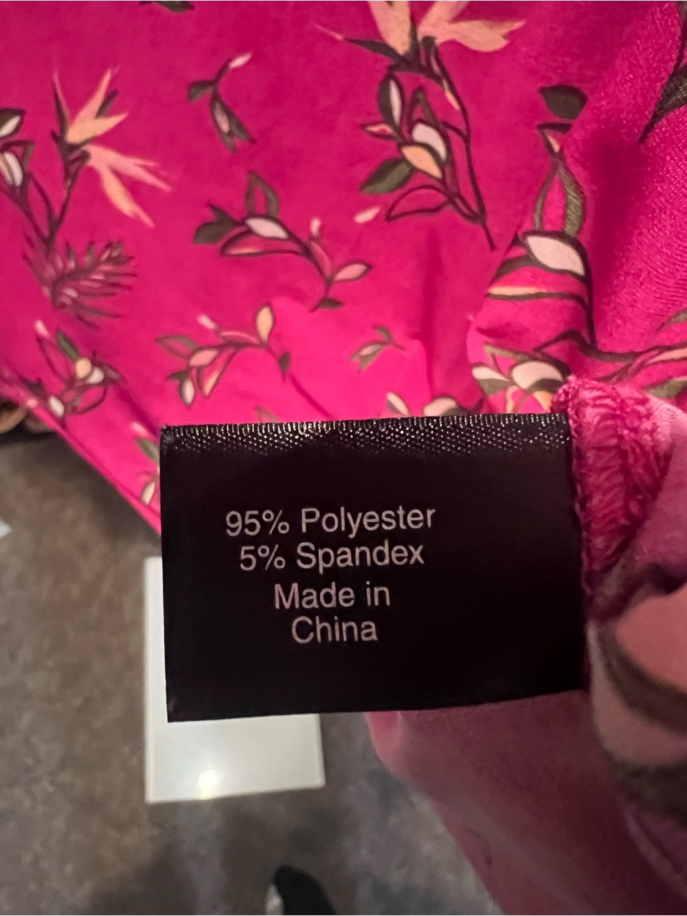 Lane Bryant Fuchsia Floral Ruffle Cold-Shoulder Blouse - Picture 5 of 5